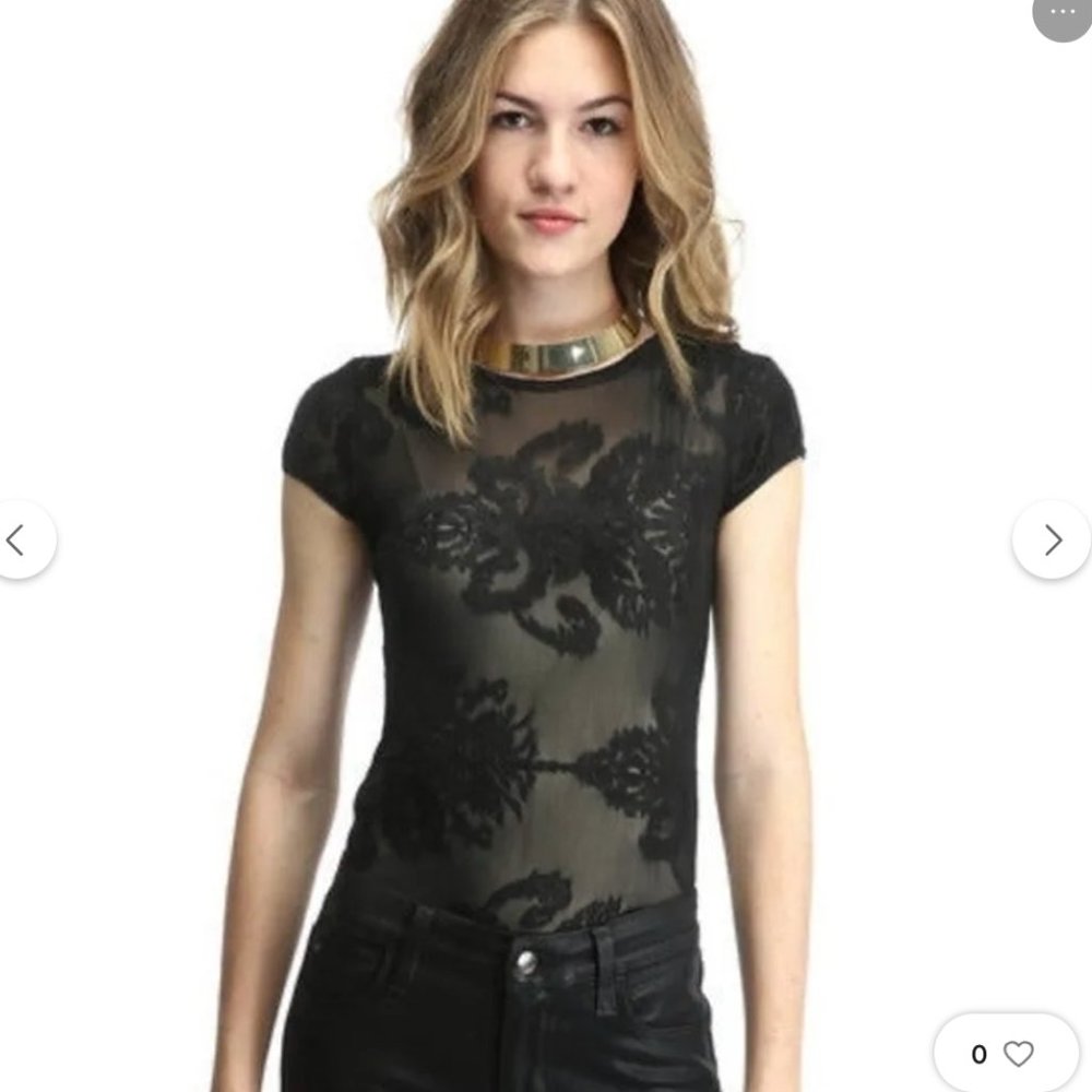 Willow and Clay black lace bodysuit